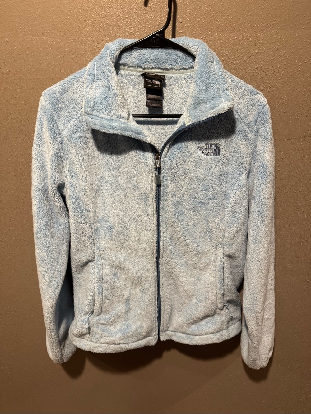 The North Face Womens Blue Long Sleeve Full Zip Fleece Jacket